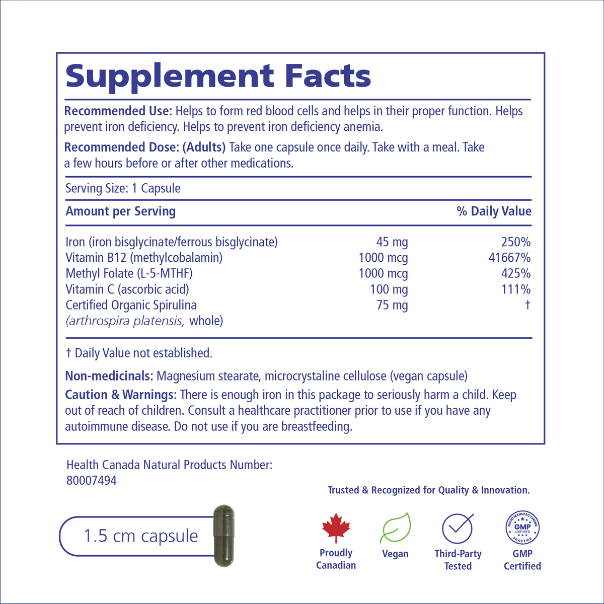 Power Iron + Organic Spirulina
