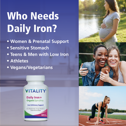 Daily Iron + Organic Spirulina