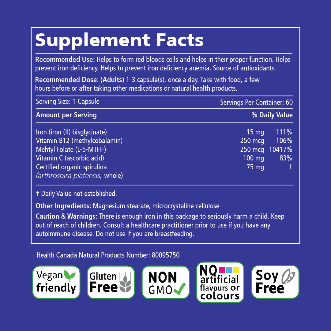 Daily Iron + Organic Spirulina