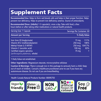 Daily Iron + Organic Spirulina