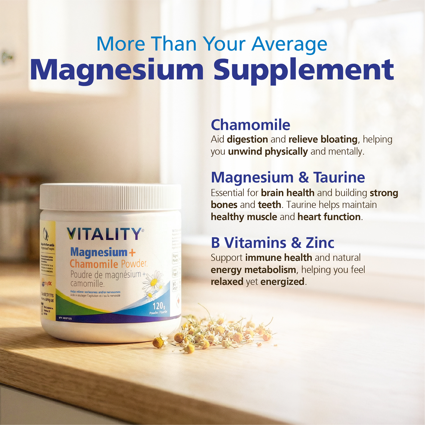 Magnesium + Chamomile Powder - Adults