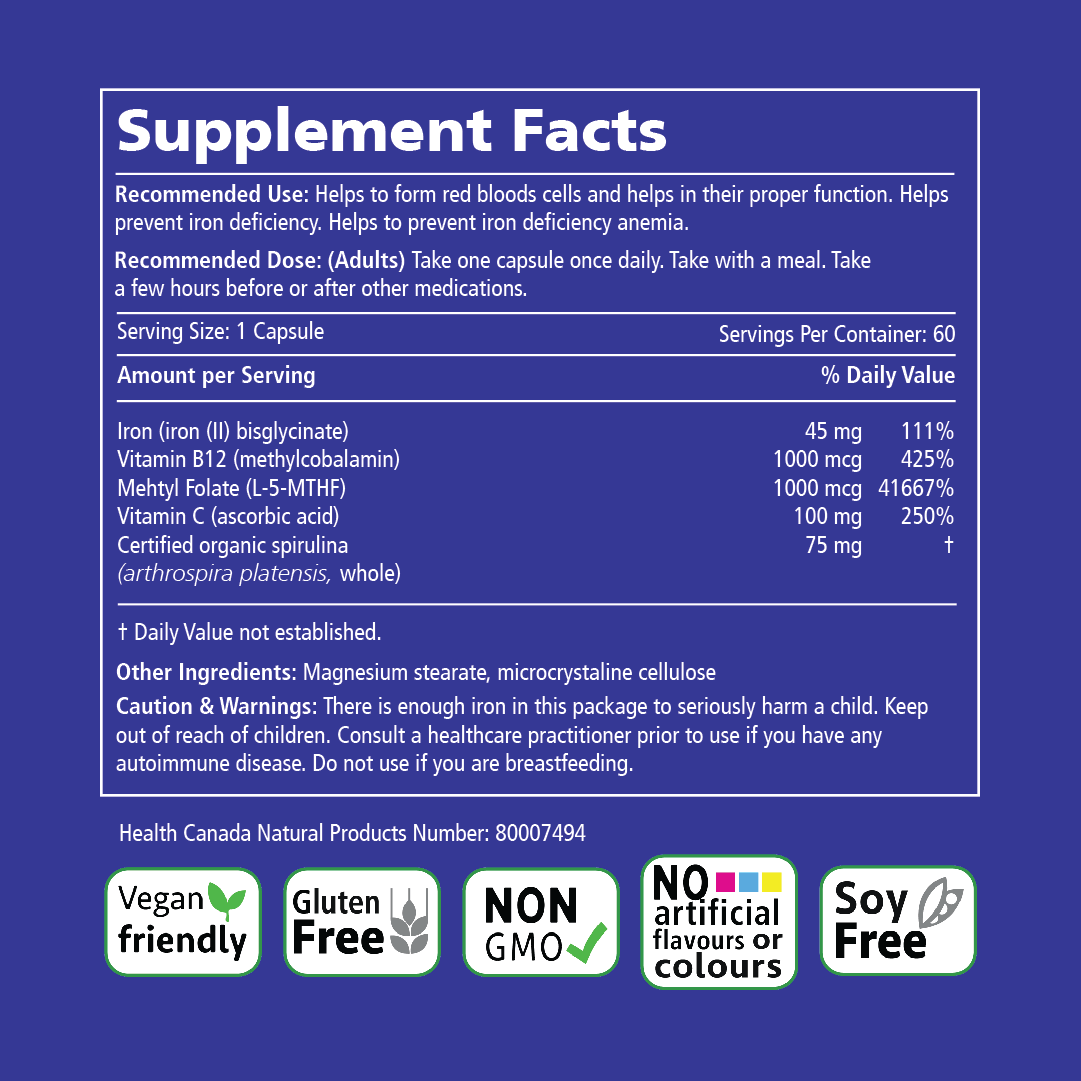 Power Iron + Organic Spirulina