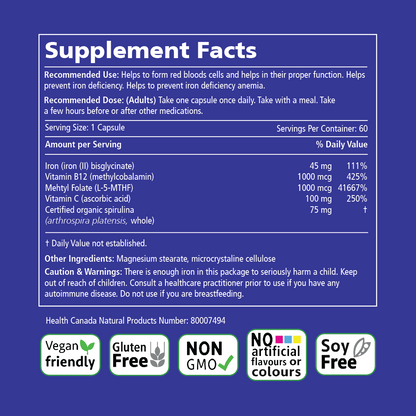 Power Iron + Organic Spirulina