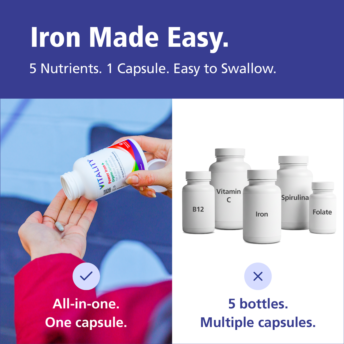 Power Iron + Organic Spirulina
