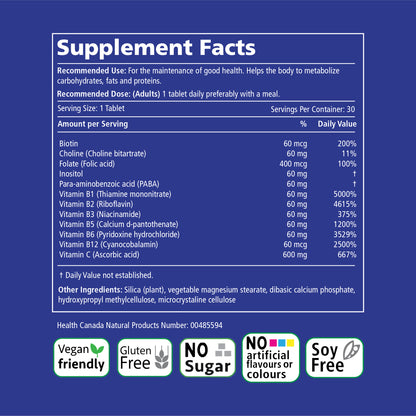Time Release B Complex + C 600 mg