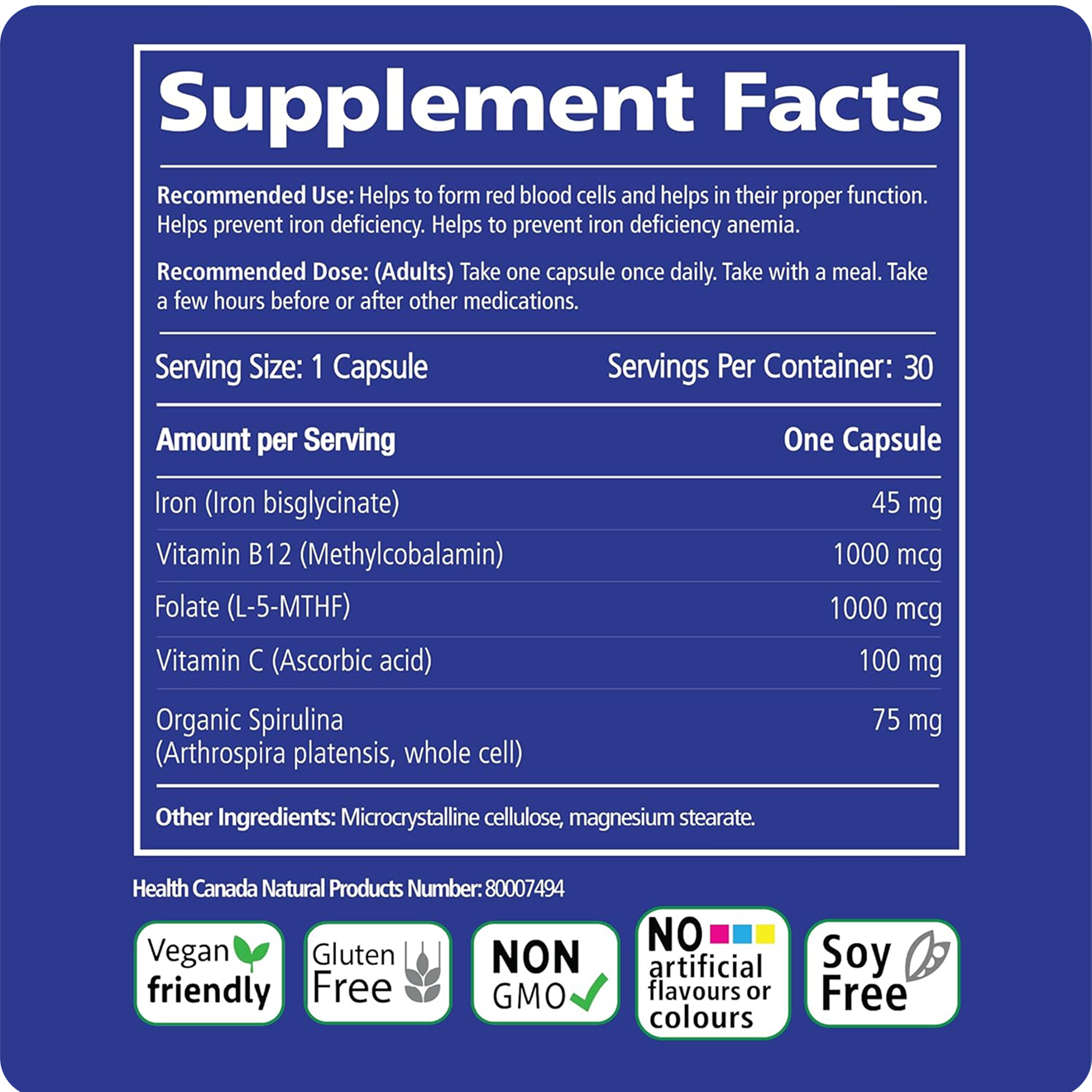 Power Iron + Organic Spirulina