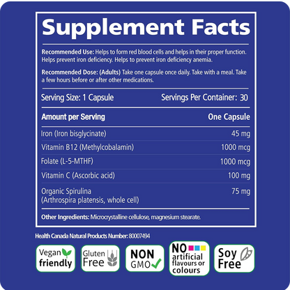 Power Iron + Organic Spirulina