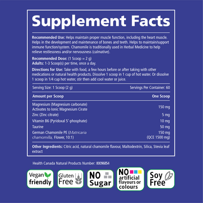 Magnesium + Chamomile Powder - Adults