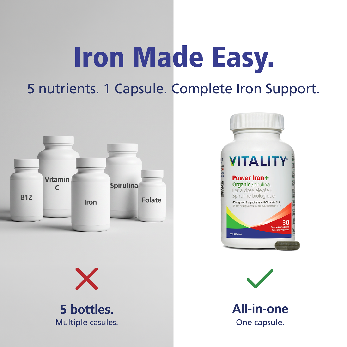 Power Iron + Organic Spirulina